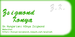 zsigmond konya business card